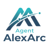 agent logo white